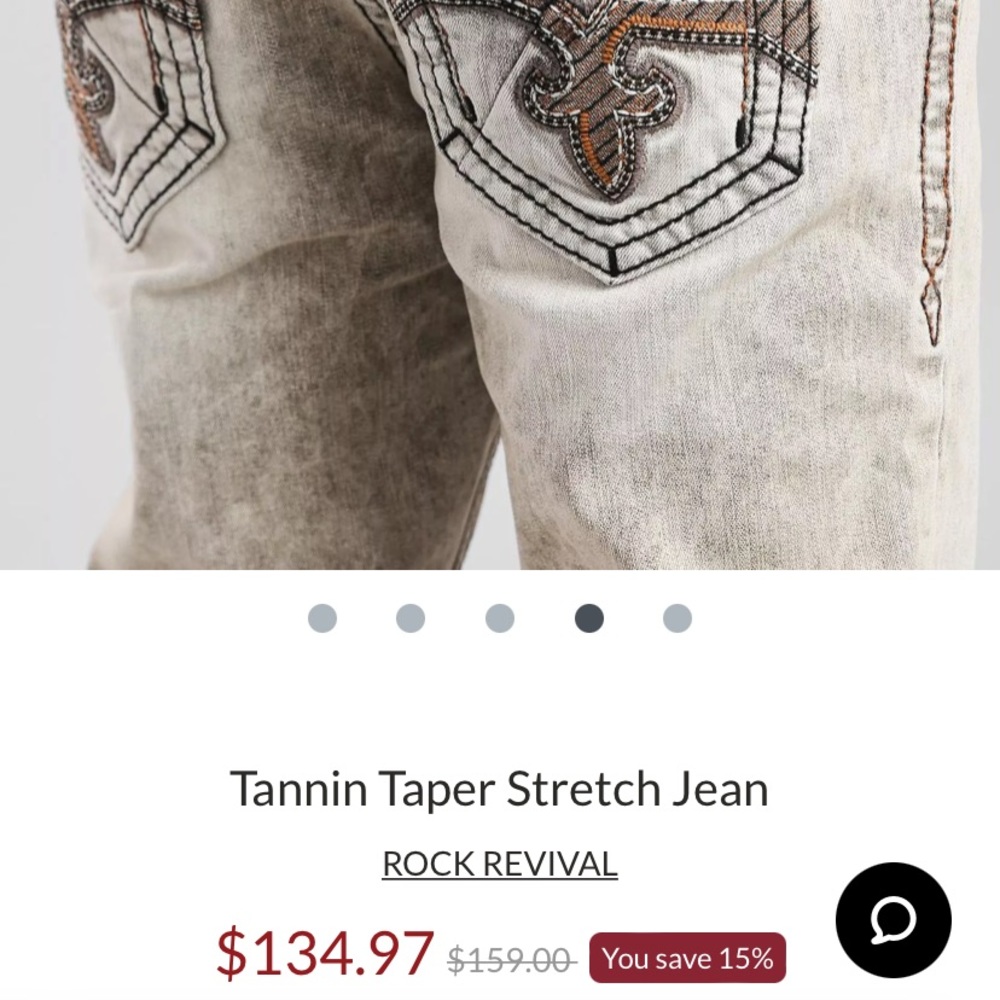 Mens Rock Revival Jeans